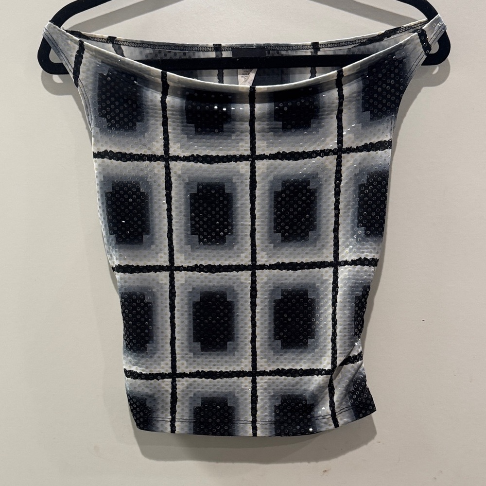 Sans Souci Monochrome Sequin Top